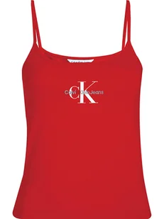 Calvin Klein Top w kolorze czerwonym - Koszulki i topy damskie - miniaturka - grafika 1