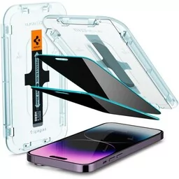 Spigen Szkło do etui + Aplikator Glas.tr Privacy EZ Fit 2-Pack do iPhone 14 Pro Max - Szkła hartowane na telefon - miniaturka - grafika 1