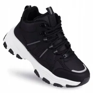 Buty trekkingowe damskie - Buty damskie Big Star OO274A160 trapery ocieplane czarne 38 - miniaturka - grafika 1