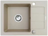 Zlewozmywaki - Maidsinks Zlewozmywak 62x44 1B 1D beż piaskowy - miniaturka - grafika 1