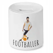 Skarbonki - Skarbonka Dla Piłkarza na Urodziny na Prezent z Nadrukiem ze Zdjęciem + Opakowanie na prezent (wzór 04) - miniaturka - grafika 1