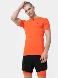 Koszulki sportowe męskie - Koszulka do biegania w terenie slim bezszwowa męska - 4F - grafika 1