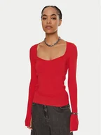 Bluzki damskie - Patrizia Pepe Bluzka 8K0213 K9J5 R835 Czerwony Slim Fit - miniaturka - grafika 1
