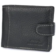 Portfele - Portfel skórzany męski mały z zapinką Beltimore czarny RFiD L51 czarny - miniaturka - grafika 1