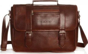 BRĄZOWA LISTONOSZKA MĘSKA TORBA NA RAMIĘ SOLOME DITROIT - Teczki i aktówki - miniaturka - grafika 1