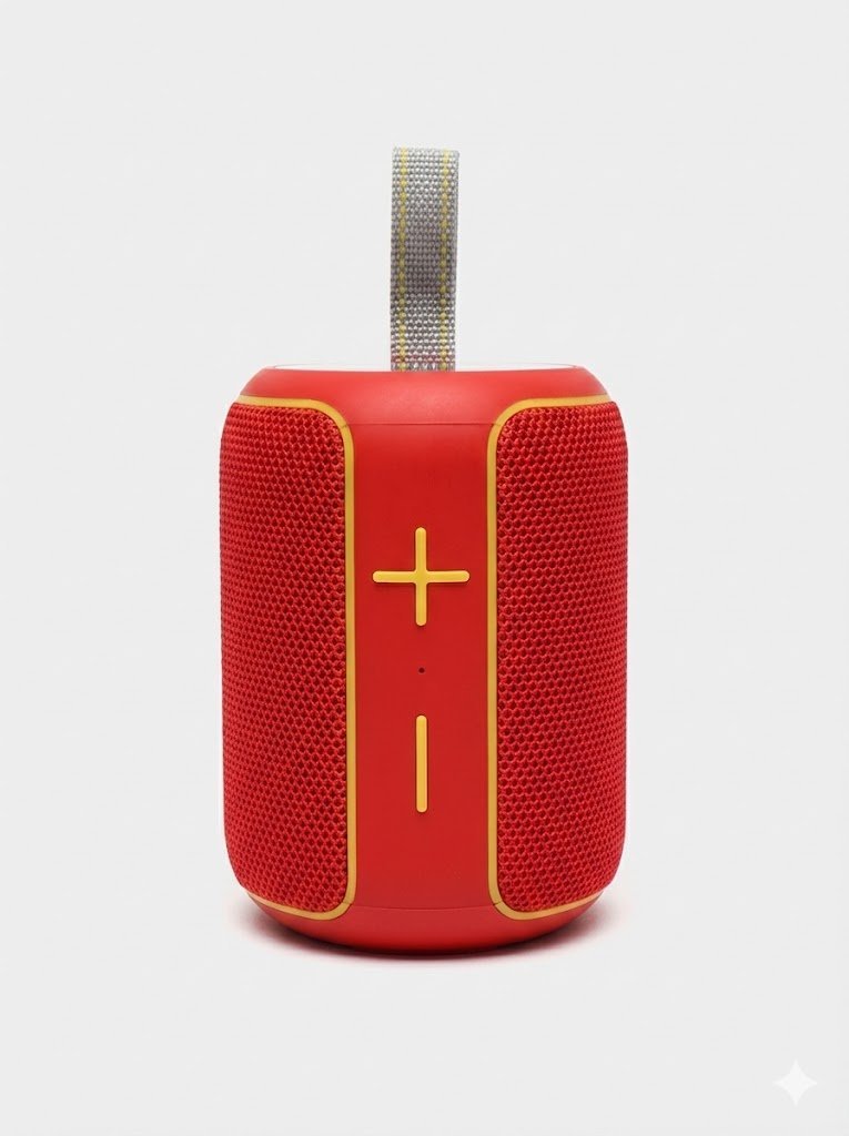 Czerwony Głośnik Przenośny Bluetooth LED 10W TWS na Pasku KP-805