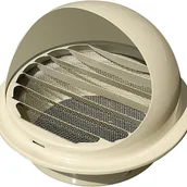 Kratki wentylacyjne - Kratka wentylacyjna ze stali nierdzewnej, kopułkowa z moskitierą, średnica otworu 110 mm, beżowa - miniaturka - grafika 1