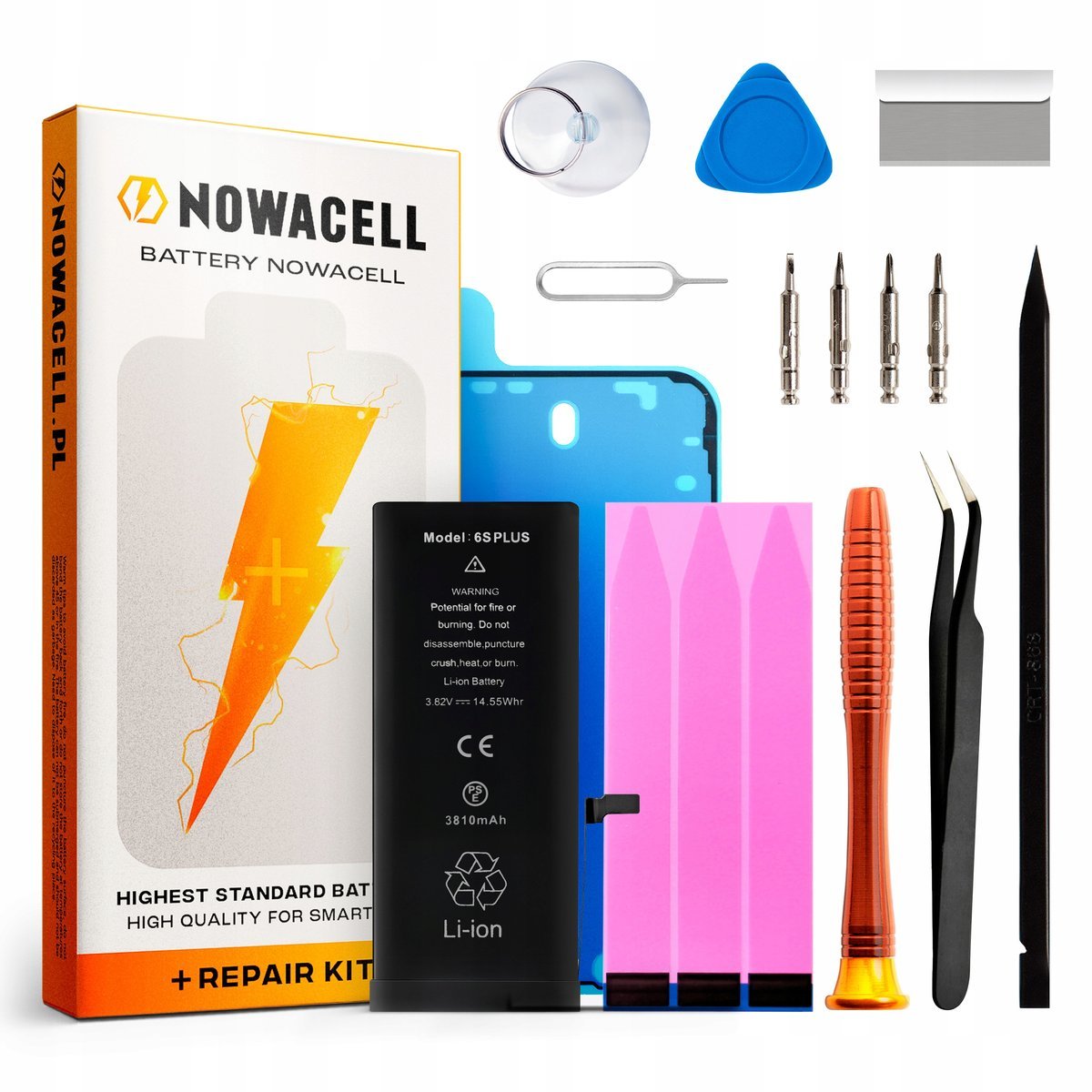 Bateria do iPhone 6 Plus Większa Pojemność 3810 mAh Zestaw NOWACELL