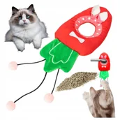 Zabawki dla kotów - Zabawka dla kota SZELESZCZĄCA z KOCIMIĘTKĄ INTERAKTYWNA pluszowa marchewka - miniaturka - grafika 1