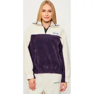 Bluzy damskie - Lacoste Polarowa bluza Oversize fit z dodatkiem wełny - miniaturka - grafika 1