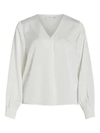 Koszulki i topy damskie - Różnorodne wycięcie w serek L/S Top - NOOS, Snow White, 34 - miniaturka - grafika 1