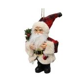 Ozdoby bożonarodzeniowe - Zawieszka poliestrowa Mikołaj czerwony - miniaturka - grafika 1