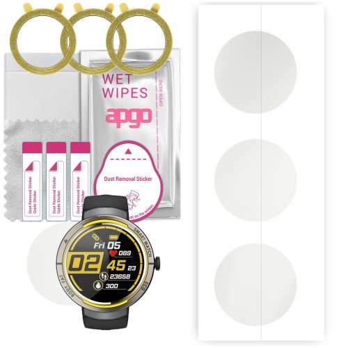 3x folia ochronna hydrożelowa MATOWA do Kumi KU5 - apgo Smartwatch Hydrogel MATTE Protection Ochrona na ekran smartwatcha