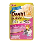 Przysmaki dla kotów - INABA CAT DASHI DELIGHTS FLAKES CHICKEN SALMON 40g - miniaturka - grafika 1