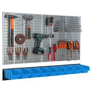 Metalowa tablica narzędziowa uchwyty 9 kuwet - Pozostałe wyposażenie warsztatu Metalowa tablica narzędziowa uchwyty 9 kuwet - Pozostałe wyposażenie warsztatu - miniaturka - grafika 1