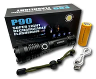 Latarki - LATARKA XHP90 TAKTYCZNA MOCNA LED ZOOM USB - miniaturka - grafika 1