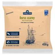 Ryby świeże i mrożone - Family Fish Dorsz czarny porcje filetów bez skóry 450 g - miniaturka - grafika 1