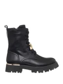 Botki damskie - Patrizia Pepe Skórzane botki w kolorze czarnym - miniaturka - grafika 1