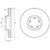 Tarcze hamulcowe - Tarcza hamulcowa DELPHI BG9142C - miniaturka - grafika 1