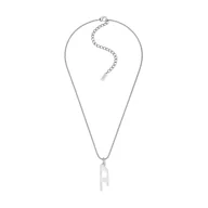 Naszyjniki męskie - Diesel Męski naszyjnik z wisiorkiem ze stali nierdzewnej z zapięciem karabińczykowym, Jeden rozmiar, Stal nierdzewna, Bez kamieni szlachetnych - miniaturka - grafika 1