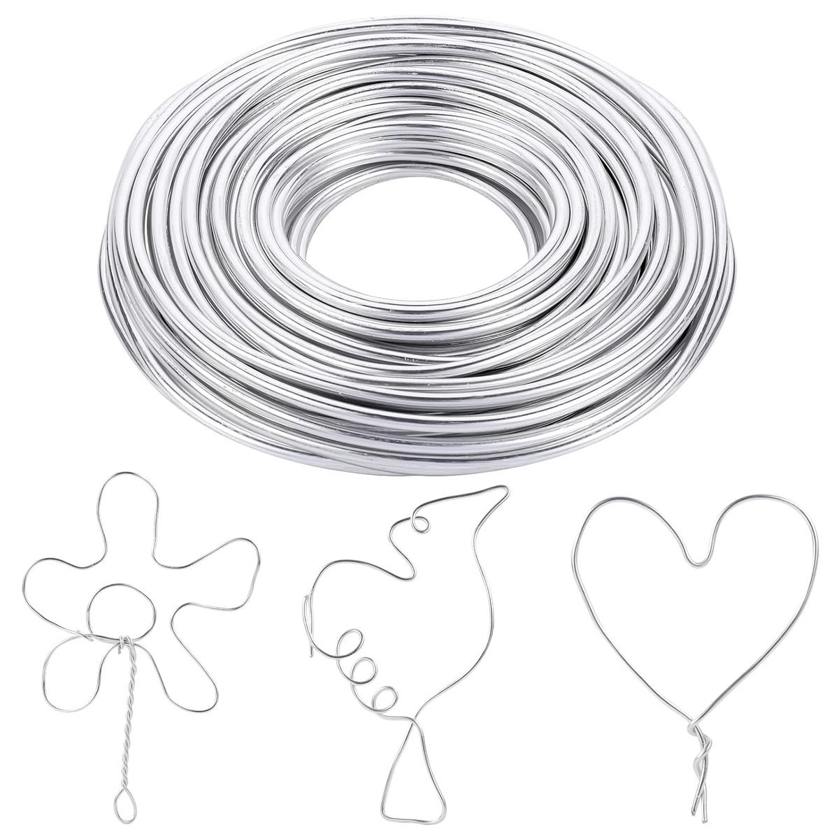 Yoosso Drut do majsterkowania, 10 m x 3 mm, drut aluminiowy, do majsterkowania, do biżuterii, do samodzielnego wykonania, florystyki, dekoracji domu..