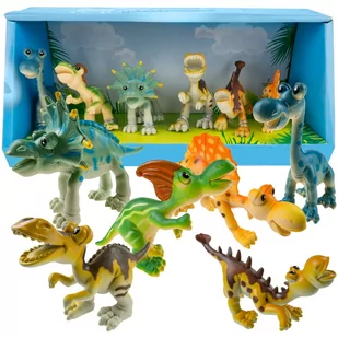 KinderSafe Zwierzęta gumowe Dinozaury 6 sztuk W2902/6 - Figurki dla dzieci - miniaturka - grafika 1
