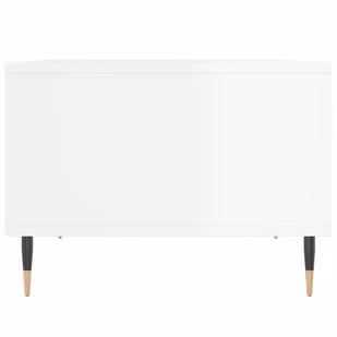 Stolik kawowy, biały o wysokim połysku, 60x50x36,5 cm  Lumarko! - Ławy i stoliki kawowe - miniaturka - grafika 4