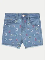 Spodenki damskie - Guess Szorty jeansowe K4GD19 D4CA0 Niebieski Regular Fit - miniaturka - grafika 1