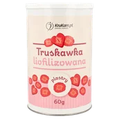 Owoce świeże i suszone - Truskawka liofilizowana plastry 60g - miniaturka - grafika 1