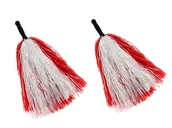 Gadżety dla kibiców - ZESTAW KIBICA POMPONY BIAŁO-CZERWONE 2el - miniaturka - grafika 1