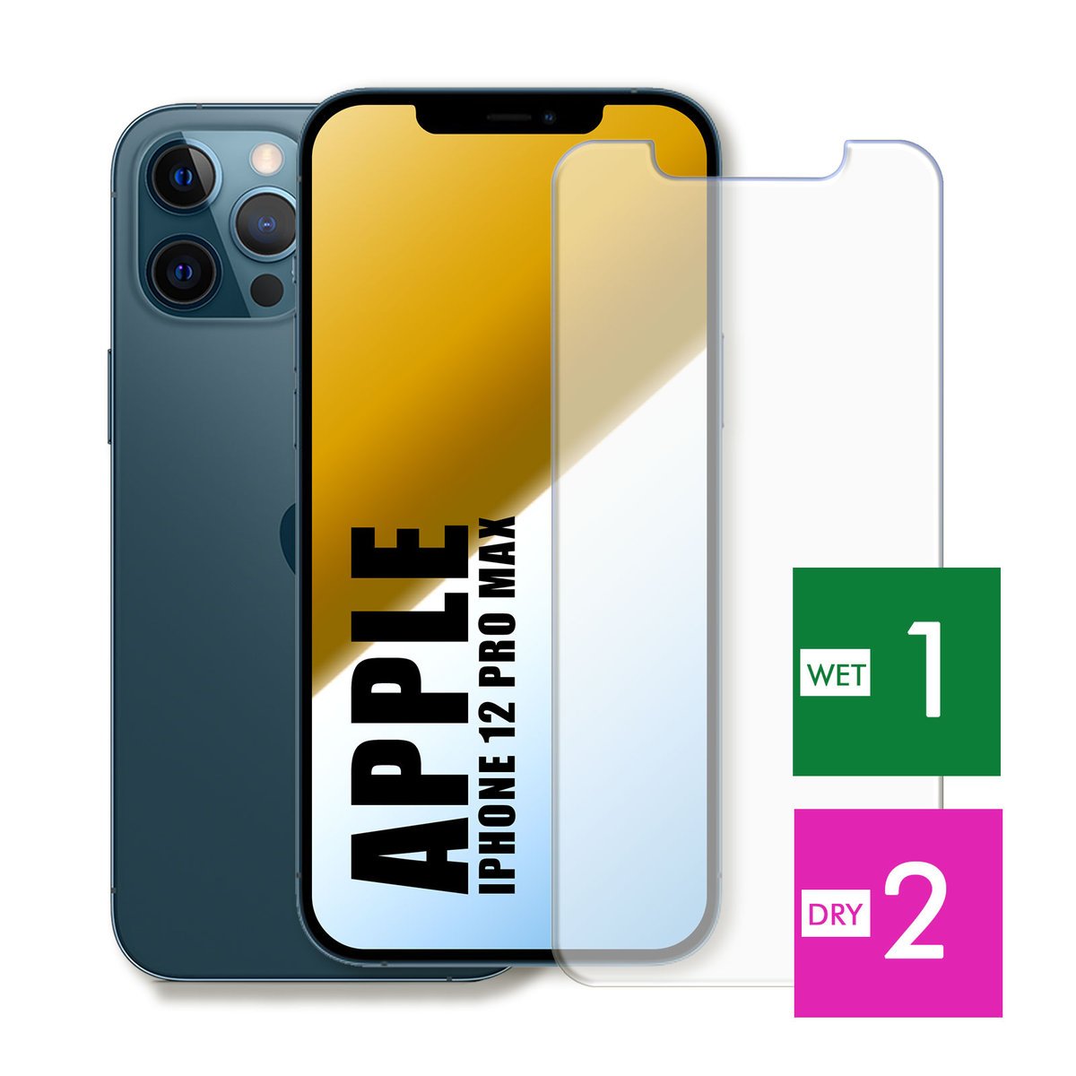 WZMOCNIONE SZKŁO DO APPLE IPHONE 12 PRO MAX SZYBKA HARTOWANE 9H JAKOŚĆ