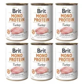 Mokra karma dla psów - Brit Mono Protein indyk 6 x 400 g - miniaturka - grafika 1