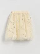 Sukienki i spódniczki dla dziewczynek - Reserved - Tiulowa spódnica z cekinami - kremowy - miniaturka - grafika 1