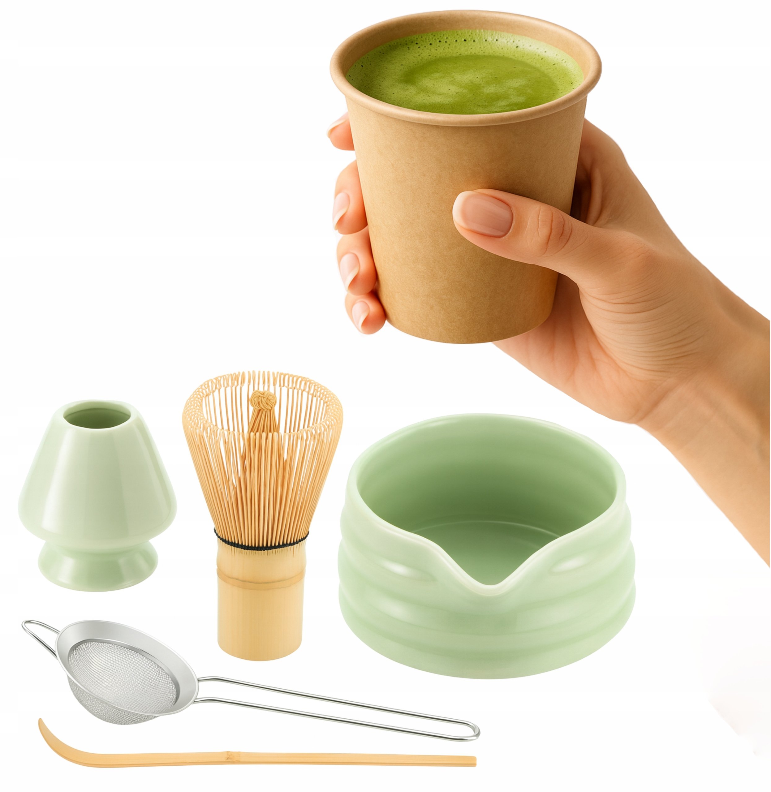 Zestaw Do Robienia Matcha 5-CZĘŚCIOWY Zestaw Prezentowy Do Herbaty Macha
