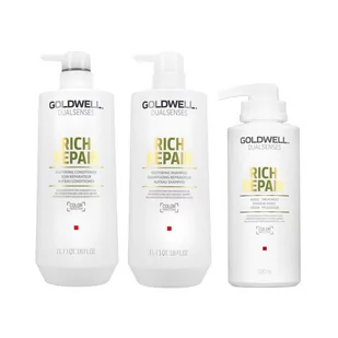 Goldwell DUALSENSES RICH REPAIR Szampon 1000 ml + Odżywka 1000 ml + Kuracja 500 ml 0000052704 - Szampony do włosów - miniaturka - grafika 1
