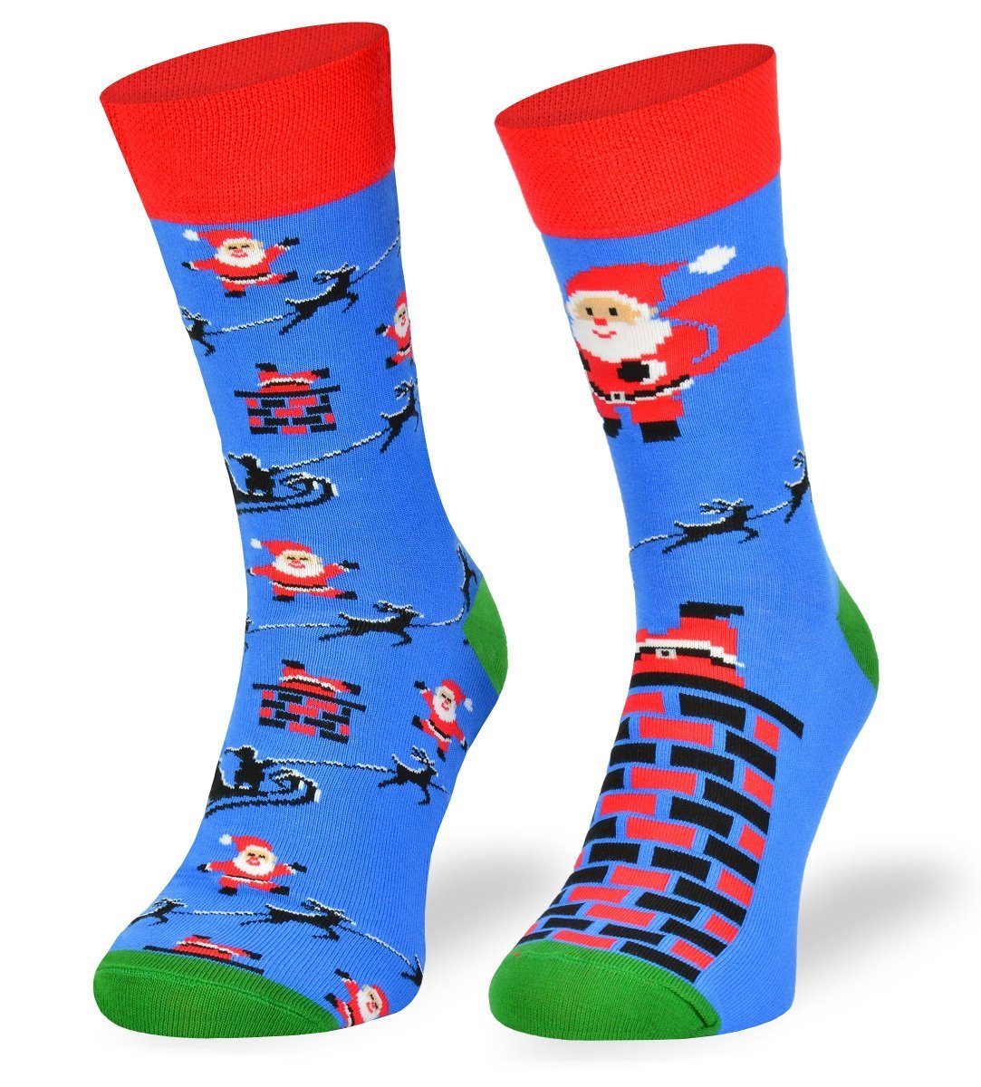 Asymetryczne skarpetki, Mikołaje niebieskie, 35/38