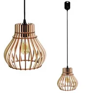 Lampy sufitowe - Ekologiczna lampa wisząca 137623612717 drewniana do kuchni - miniaturka - grafika 1