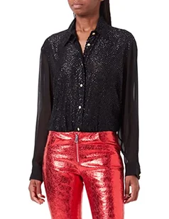 Just Cavalli Koszulka damska, 900 czarny, 8 (XS) - Koszulki i topy damskie - miniaturka - grafika 1