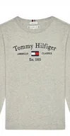 Bluzki damskie - Tommy Hilfiger Bluzka Dziecięce Szara Z Haftami 104 Jsd - miniaturka - grafika 1
