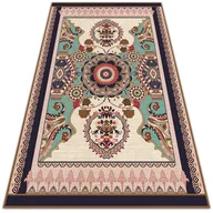 Dywany - Uniwersalny dywan winylowy Geometryczne kwiaty 80x120 cm - miniaturka - grafika 1