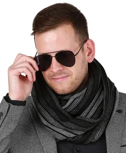 Polski komin męski ciepły szalik szal na zimę 1F - Apaszki i szaliki męskie - miniaturka - grafika 1