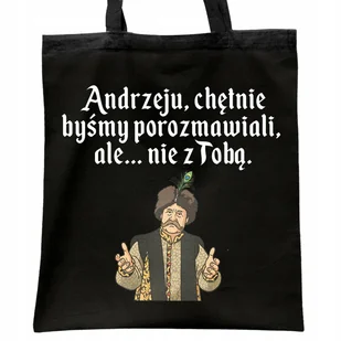 Torba bawełniana czarna na zakupy 1670 Chętnie Byśmy Porozmawiali - Torby i wózki na zakupy Torba bawełniana czarna na zakupy 1670 Chętnie Byśmy Porozmawiali - Torby i wózki na zakupy - miniaturka - grafika 1