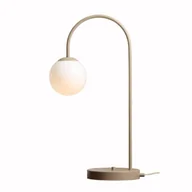 Lampy stojące - Metalowa lampa stołowa Una 1116B17 Aldex kulista szkło beżowa - miniaturka - grafika 1