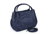 Torebki damskie - Torebka Skórzana Vera Pelle Bolsa Granatowa - miniaturka - grafika 1