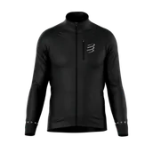 Kurtki męskie - COMPRESSPORT Kurtka biegowa męska HURRICANE WINDPROOF JACKET black - miniaturka - grafika 1