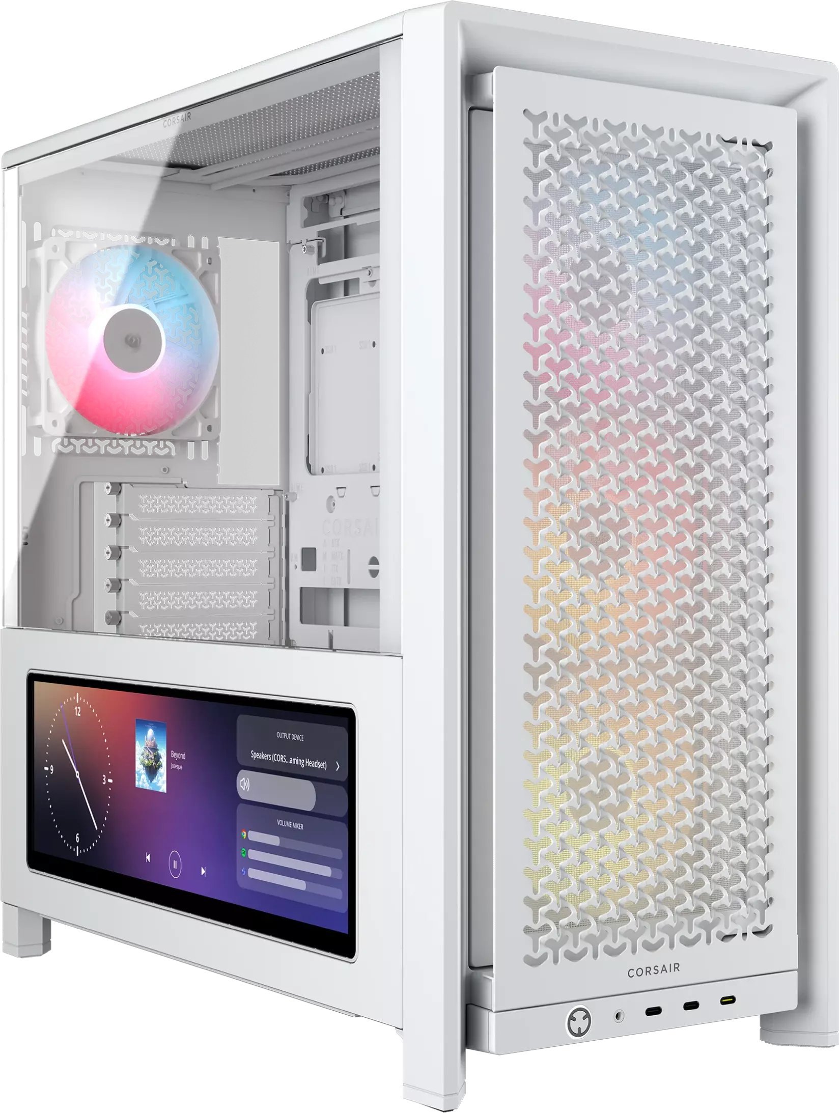 CORSAIR Obudowa Midi FRAME 4000D LCD RS ARGB Mid-Tower, White CC-9011327-WW