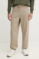 Spodnie męskie - Alpha Industries spodnie dresowe kolor beżowy gładkie 146364 - miniaturka - grafika 1