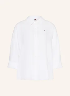 Tommy Hilfiger Koszula Z Lnu Z Rękawami 3/4 weiss - TOMMY HILFIGER - Koszule damskie - miniaturka - grafika 1