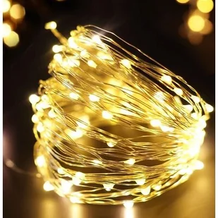Lampki 20 LED ciepły biały druciki łezki na baterie CORTINA POLAND - Oświetlenie świąteczne - miniaturka - grafika 1
