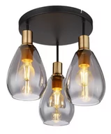 Lampy sufitowe - Globo Fanni 15563-3D plafon lampa sufitowa 3x40W E27 dymiony/czarny - miniaturka - grafika 1